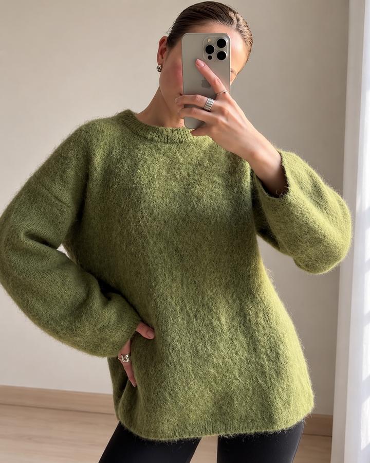 Новый свитер H&M Premium оливковый оверсайз