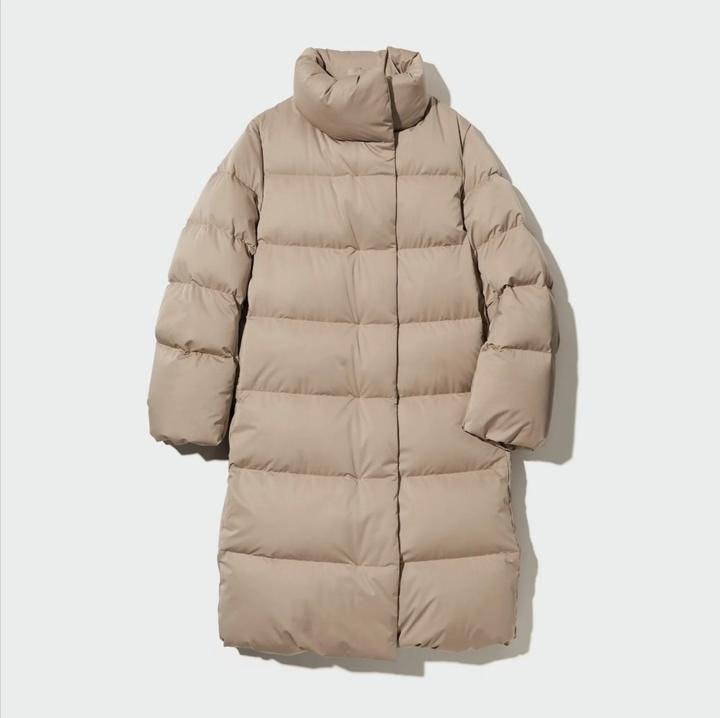 Пуховик женский стеганый бежевый Uniqlo