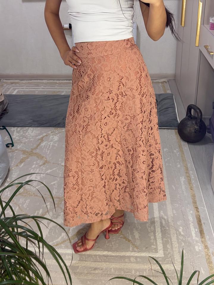 Zara Кружевная юбка миди