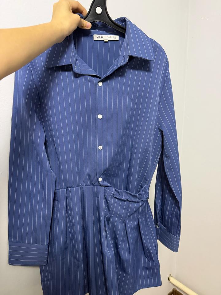 Платье-рубашка ZARA в полоску