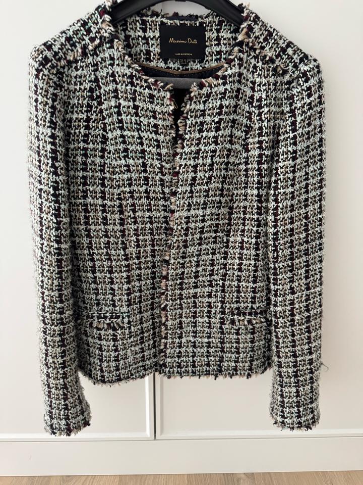 Жакет Massimo Dutti из букле в клетку