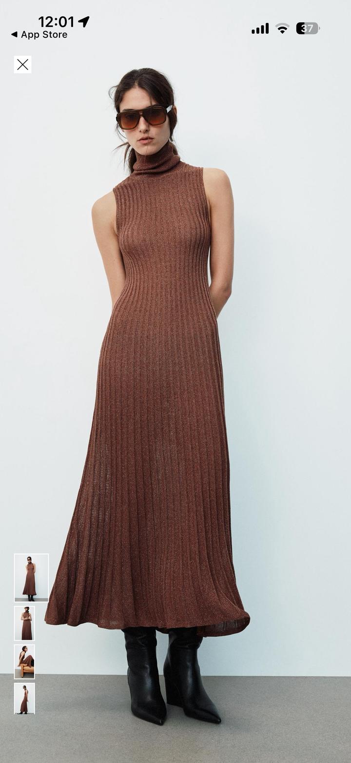 Трикотажное платье миди Zara