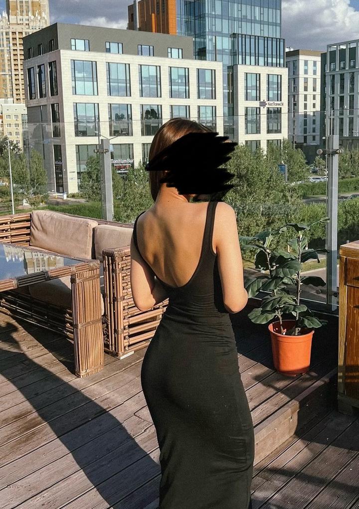 Bershka Черное облегающее платье