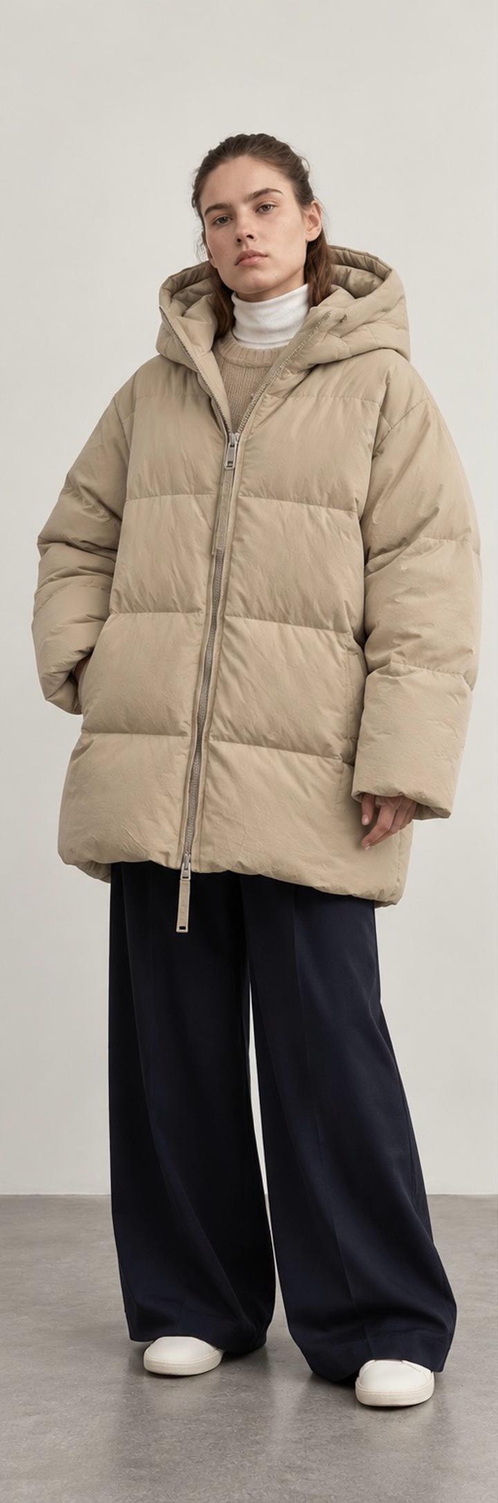 Пуховик оверсайз Zara
