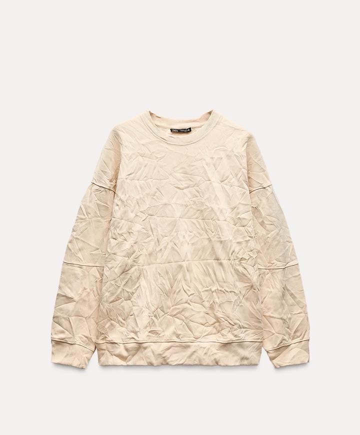 Zara толстовка из жатой ткани