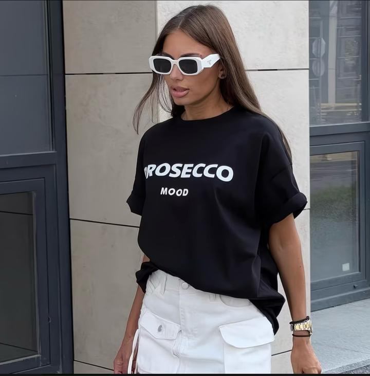 Черная футболка Prosecco Mood (новая)