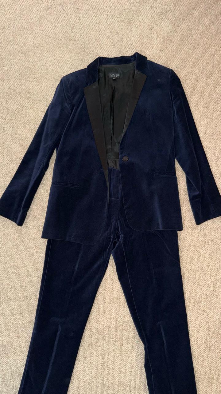 Женский бархатный клубный костюм Topshop