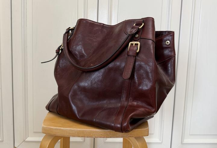 Massimo Dutti сумка тоут кожаная