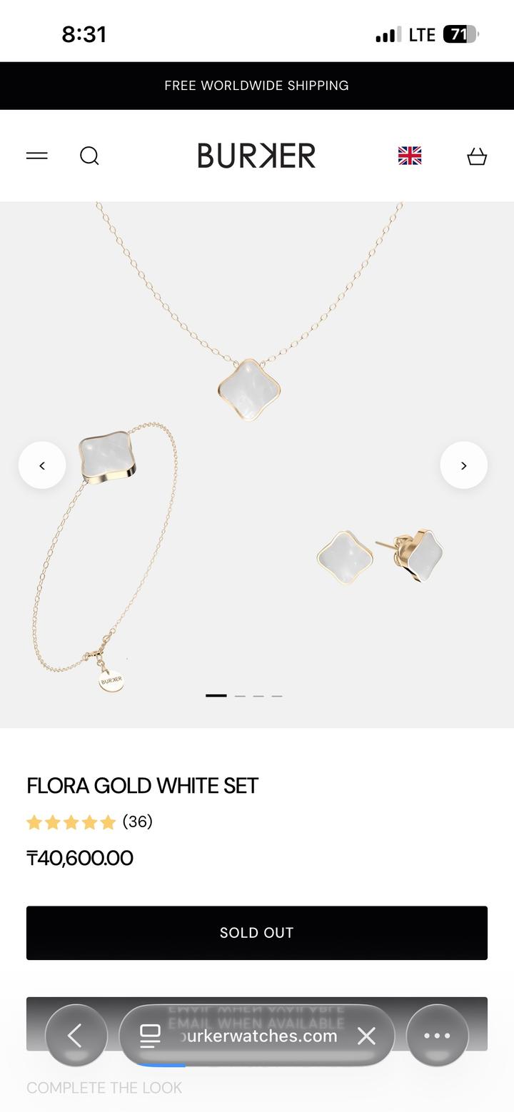 Набор украшений BURKER Flora Gold White Set