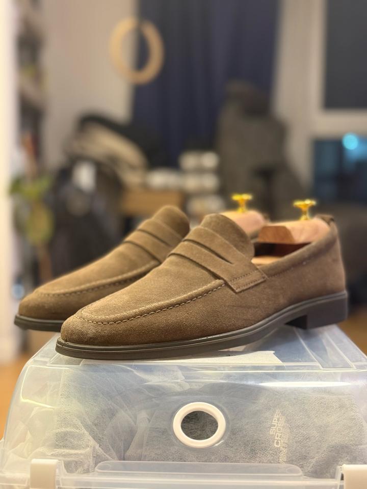ECCO — мужские замшевые лоферы Penny Loafers EU 42