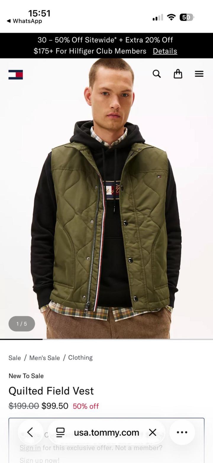 Tommy Hilfiger стеганая жилетка