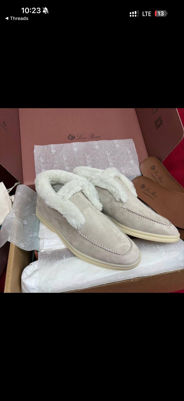 Loro Piana мокасины с мехом