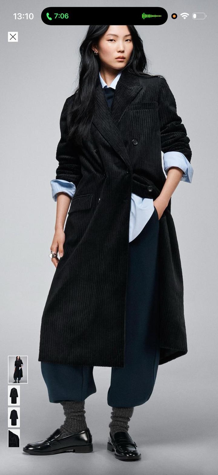 Пальто ZARA из вельвета