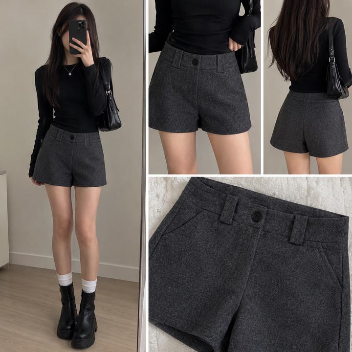 Шерстяные шорты с высокой талией-это от Zara