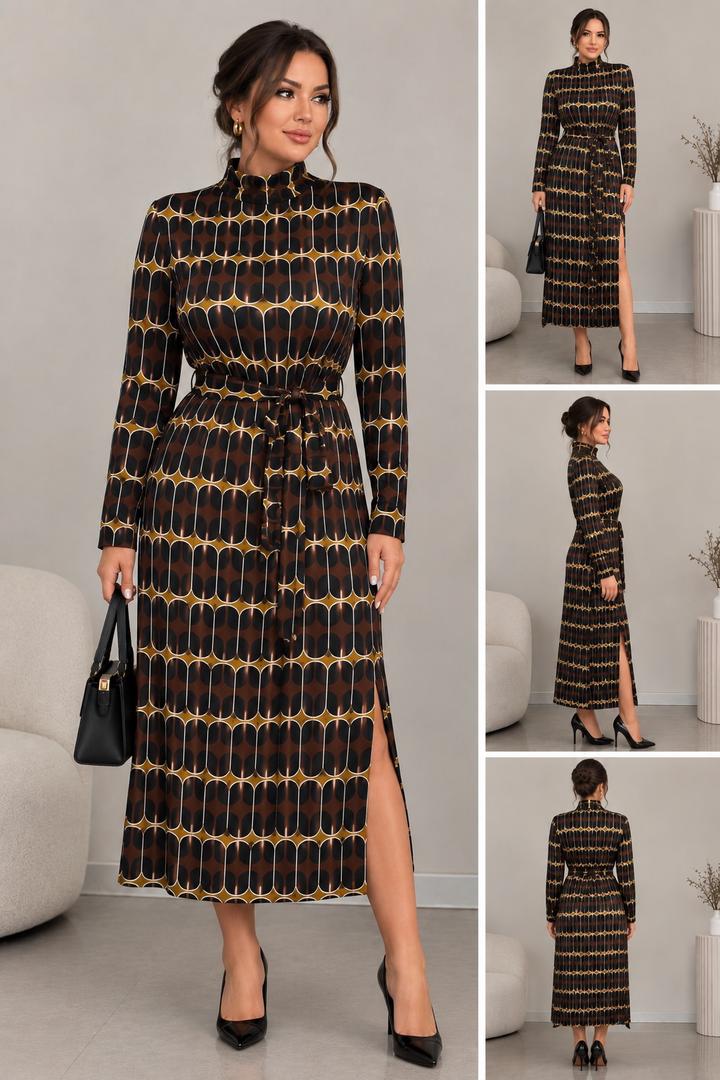 Zara Платье миди с принтом