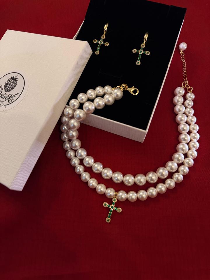 malinka jewelry kz Двухрядное колье ручной работы