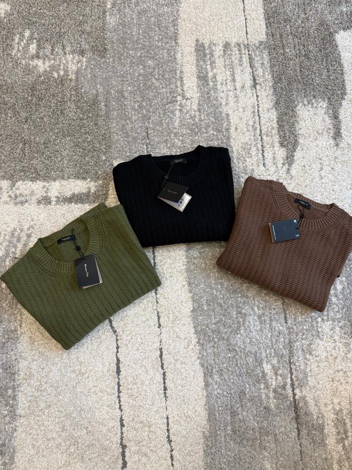 Футболка из хлопка и льна Massimo Dutti