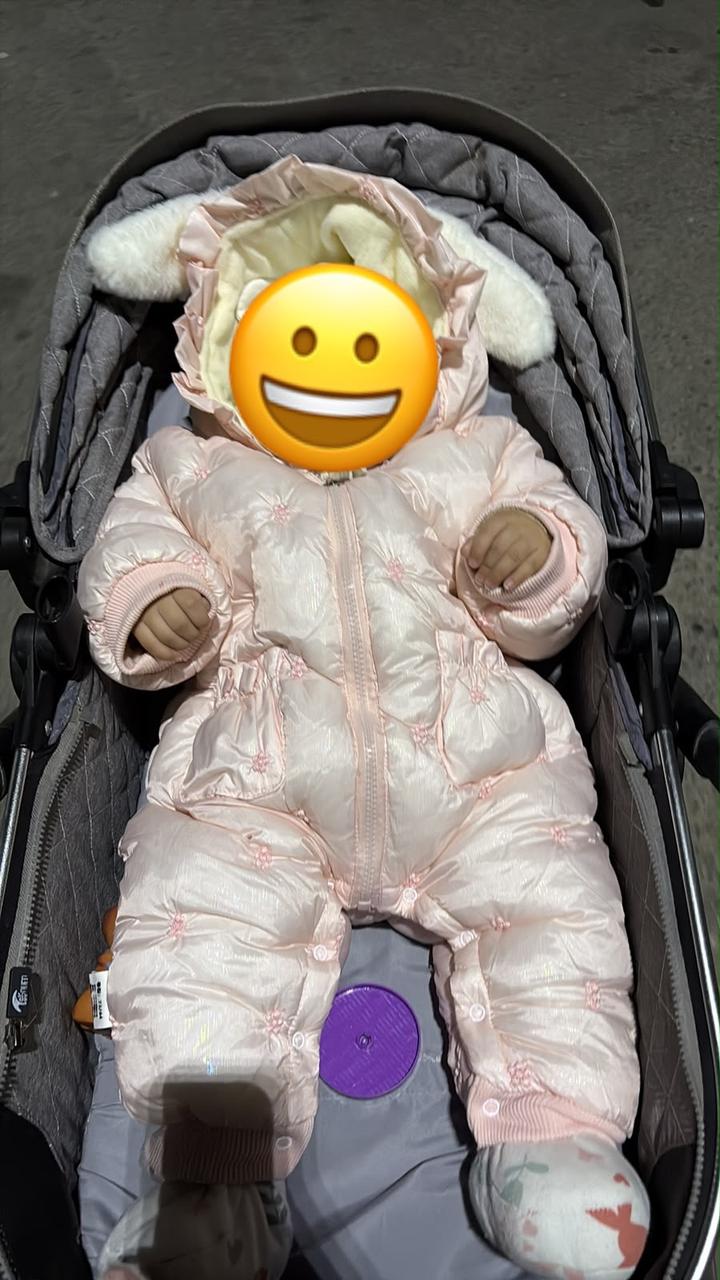 Зимний утепленный комбинезон для девочки