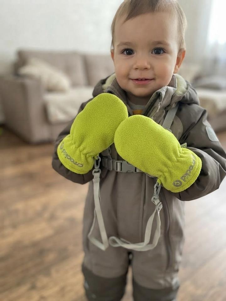Флисовые варежки Crockid