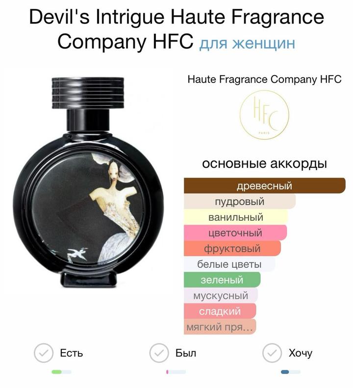 HFC Парфюмерная вода Devil's Intrigue
