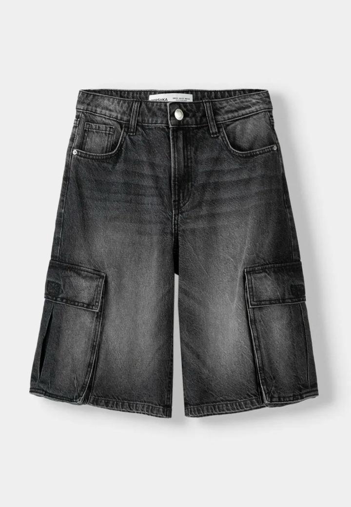 Bershka baggy cargo шорты 32 размер