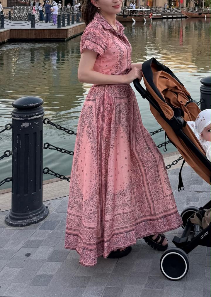 Zara Платье макси с принтом