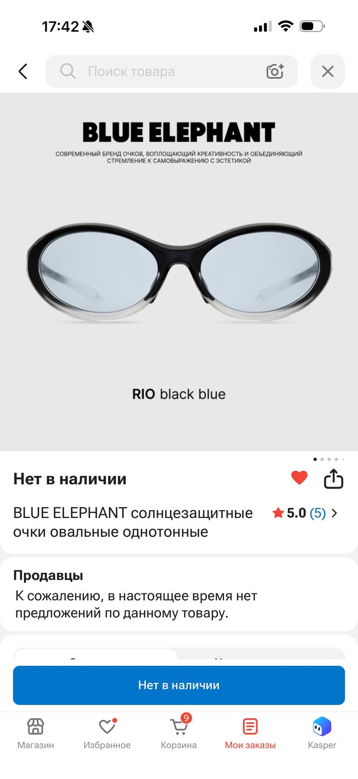 Blue elephant Солнцезащитные очки RIO