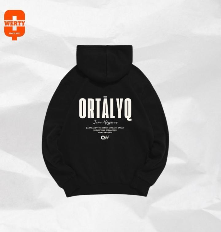 Qazaq Republic Черный Худи Ortalyq