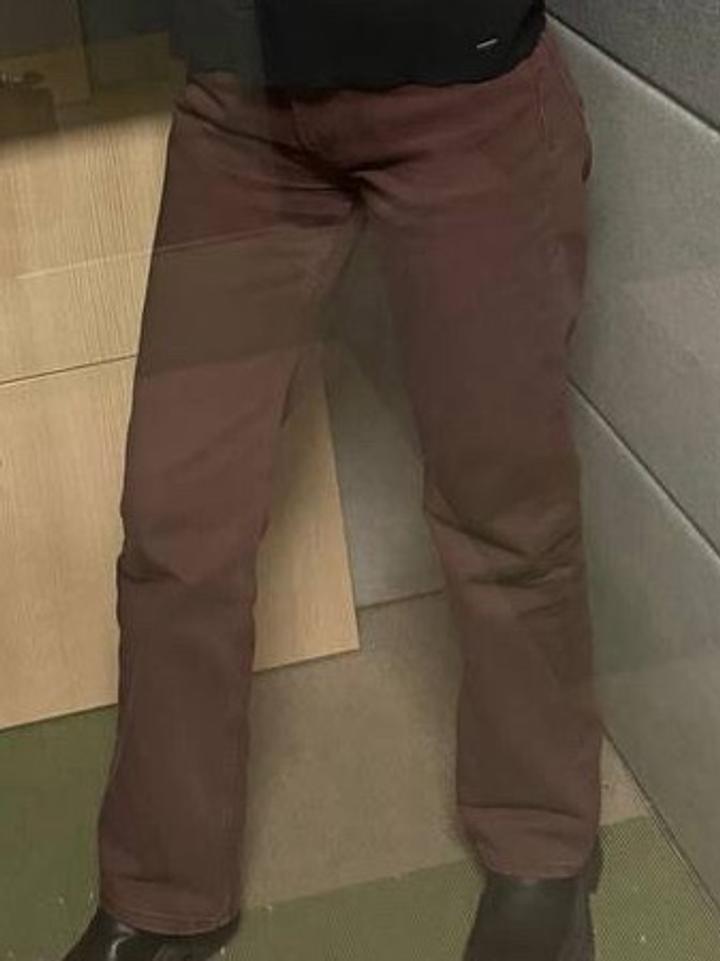Бордовые джинсы Massimo Dutti