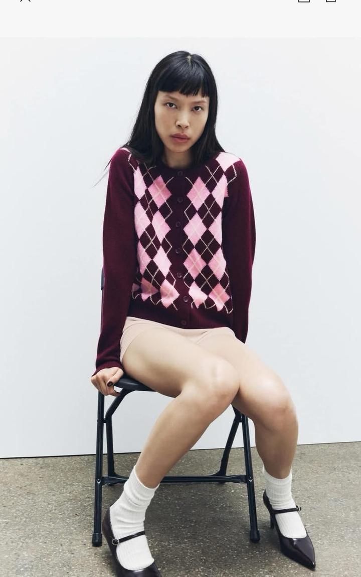 Кардиган ZARA в ромбы