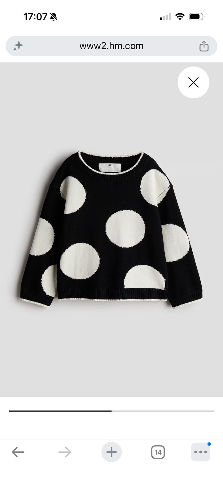 Детский джемпер H&M в горошек