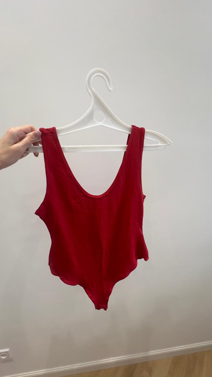 Красное боди H&M