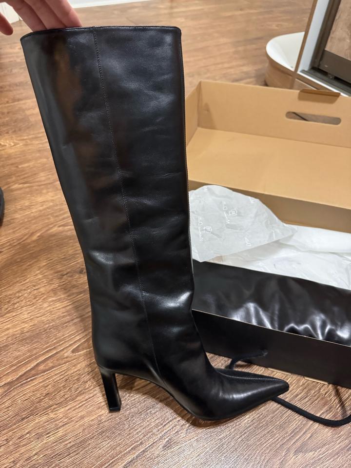 Кожаные новые Сапоги Massimo Dutti