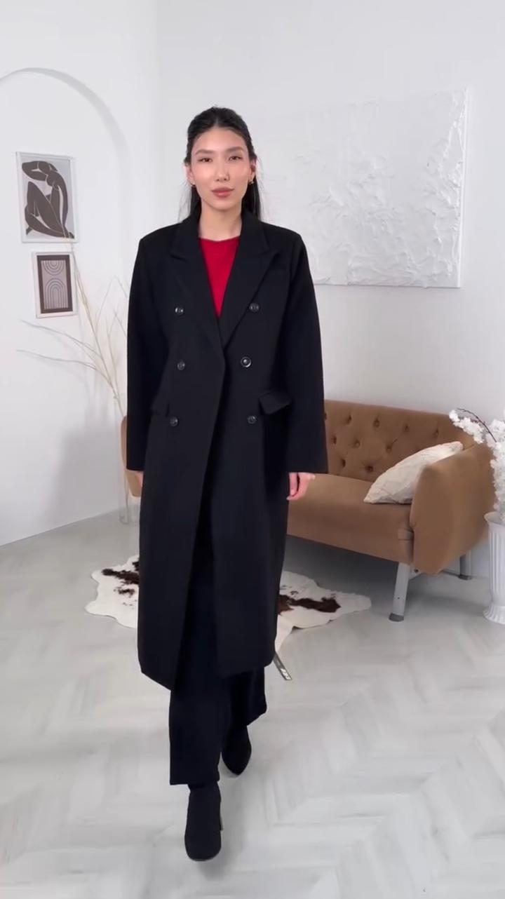 Черное  пальто