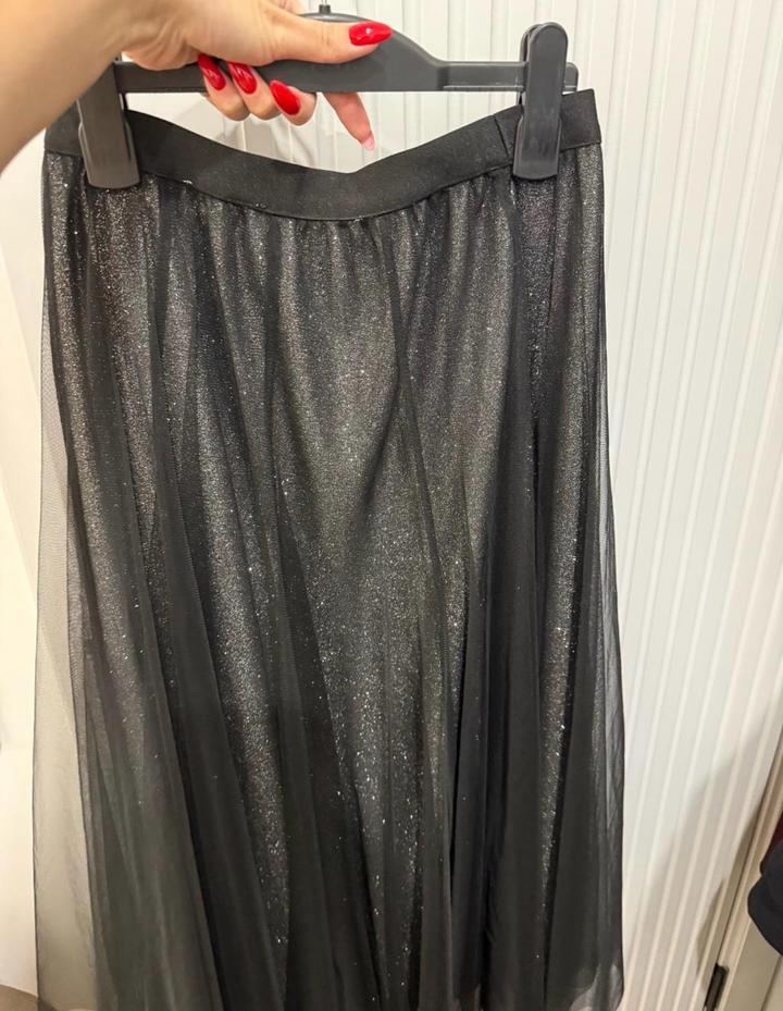 Zara Блестящая юбка из сетки