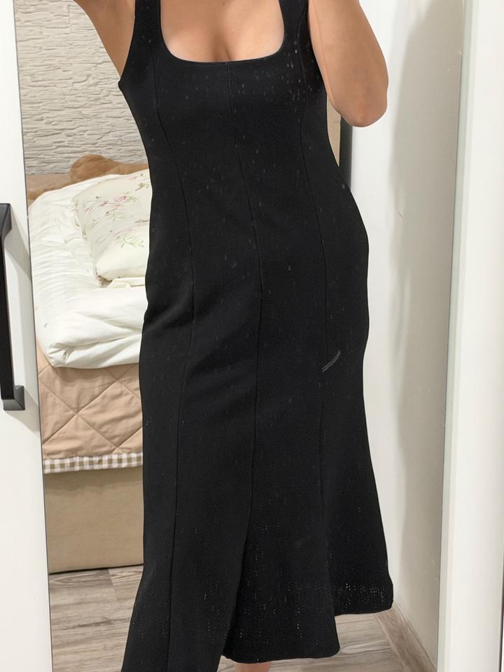 Zara Черное облегающее трикотажное платье