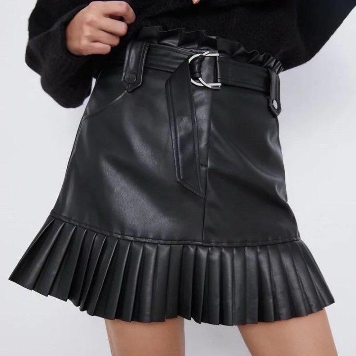 Zara Кожаная юбка