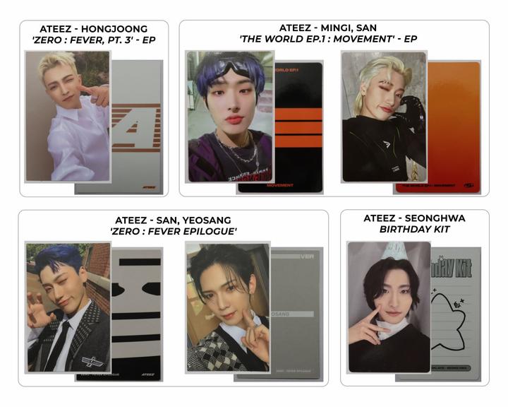 ATEEZ, EXO, IVE карты kpop