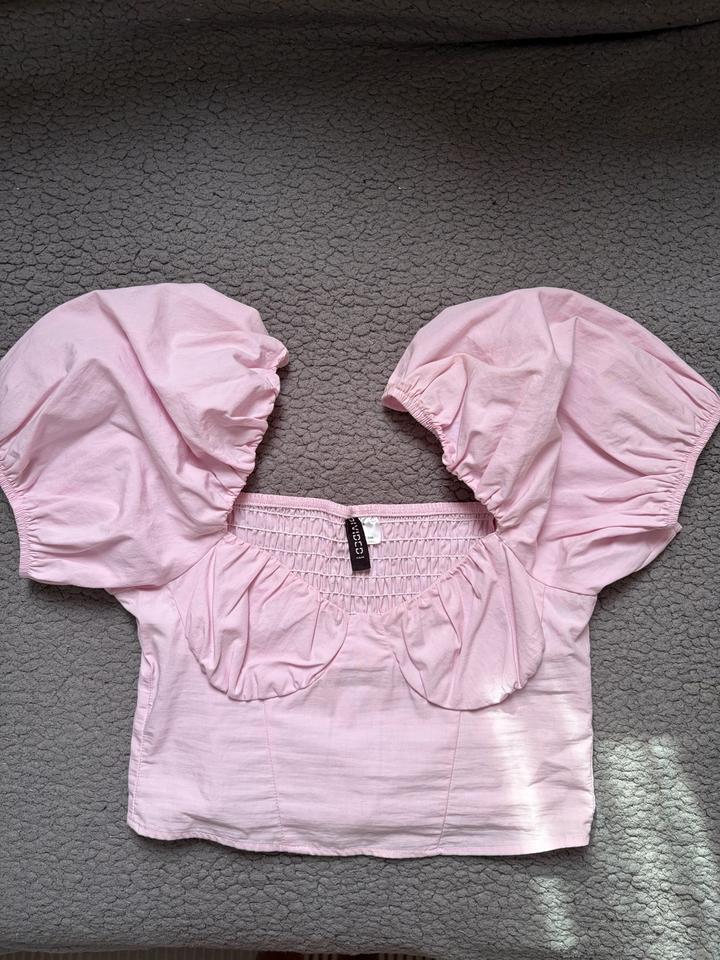 Топ h&m с пышными рукавами