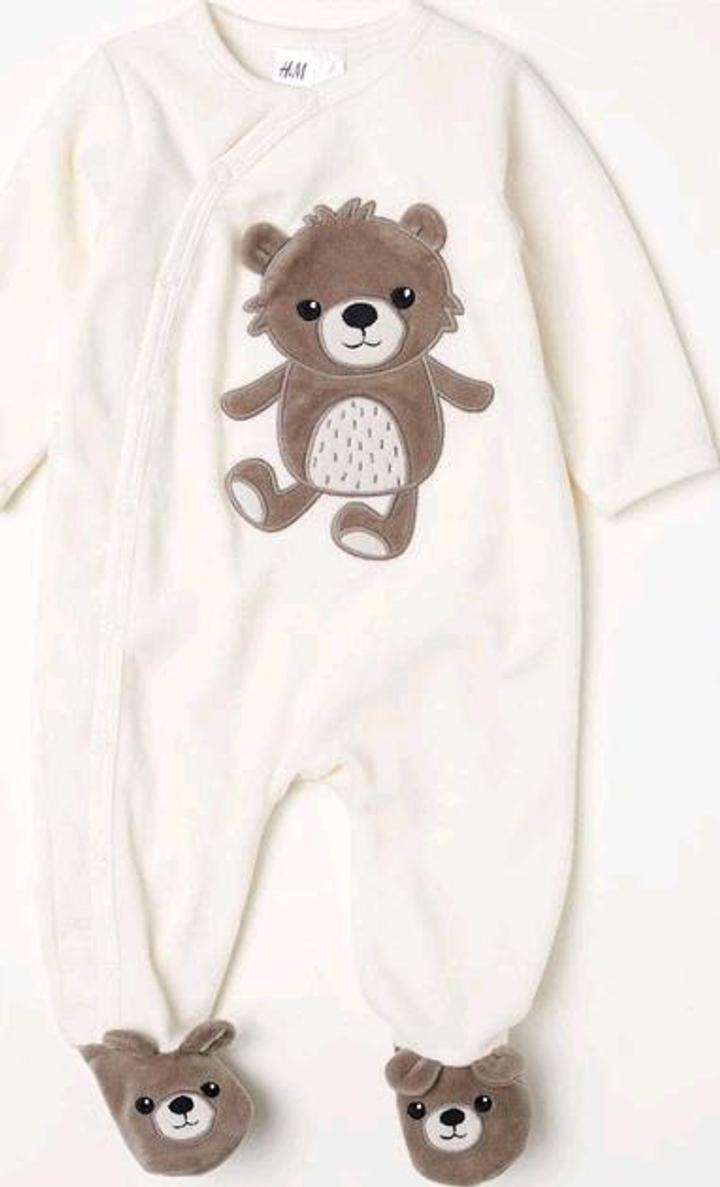 H&M Велюровый теплый слип HM