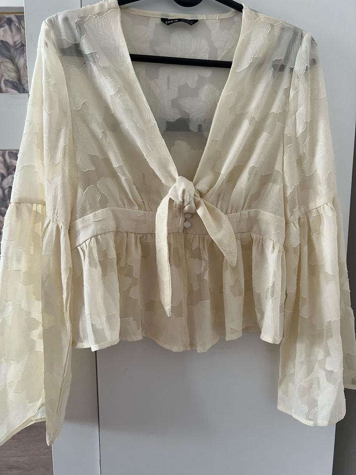 SHEIN блуза с длинным рукавом на завязках