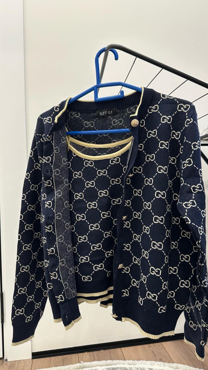 Кардиган и топ Gucci