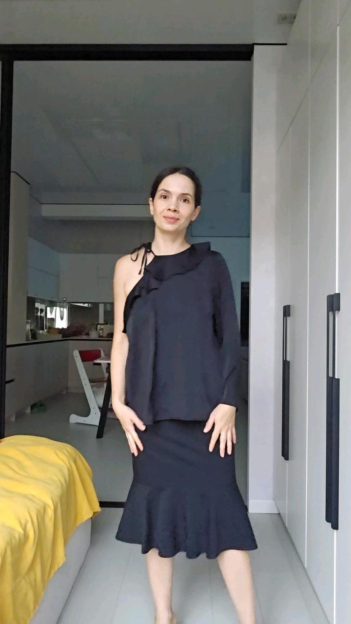 Черная блузка zara