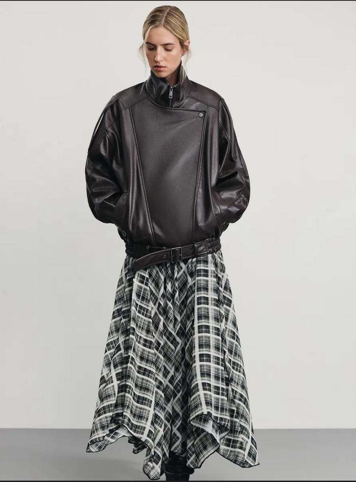 Юбка миди в клетку