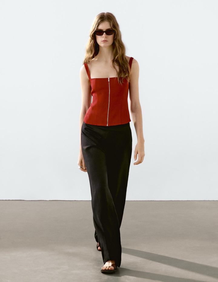 Красный топ MASSIMO DUTTI