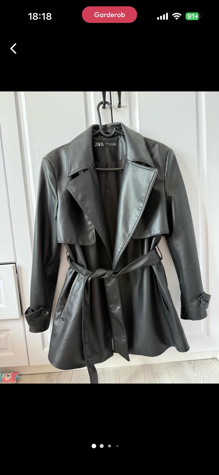Кожаный Тренч ZARA