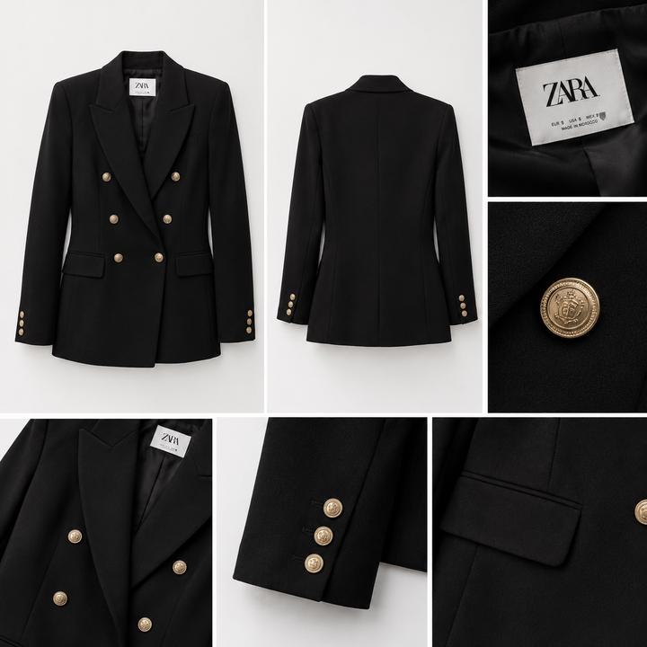 Двубортный пиджак ZARA