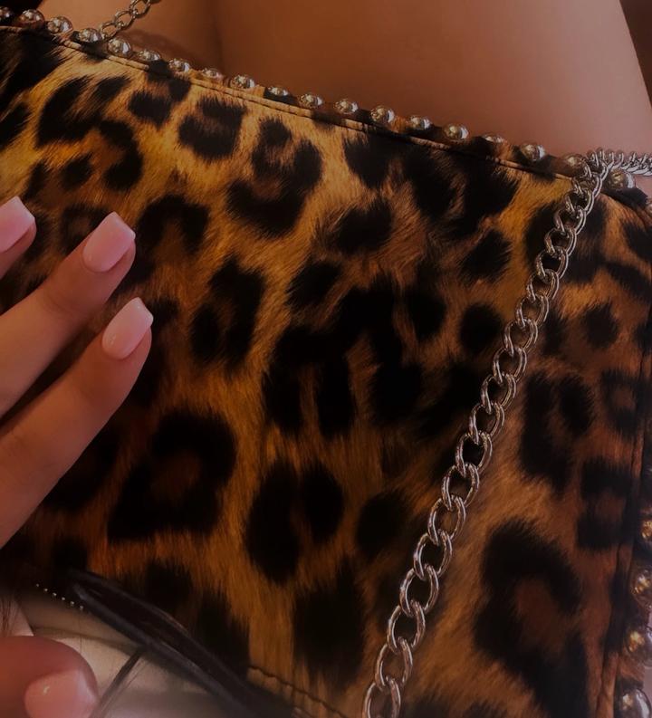 Zara Сумка с леопардовым принтом и цепью