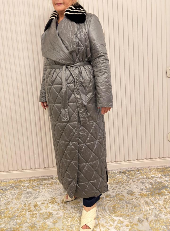 турецкий Стеганое пальто с поясом