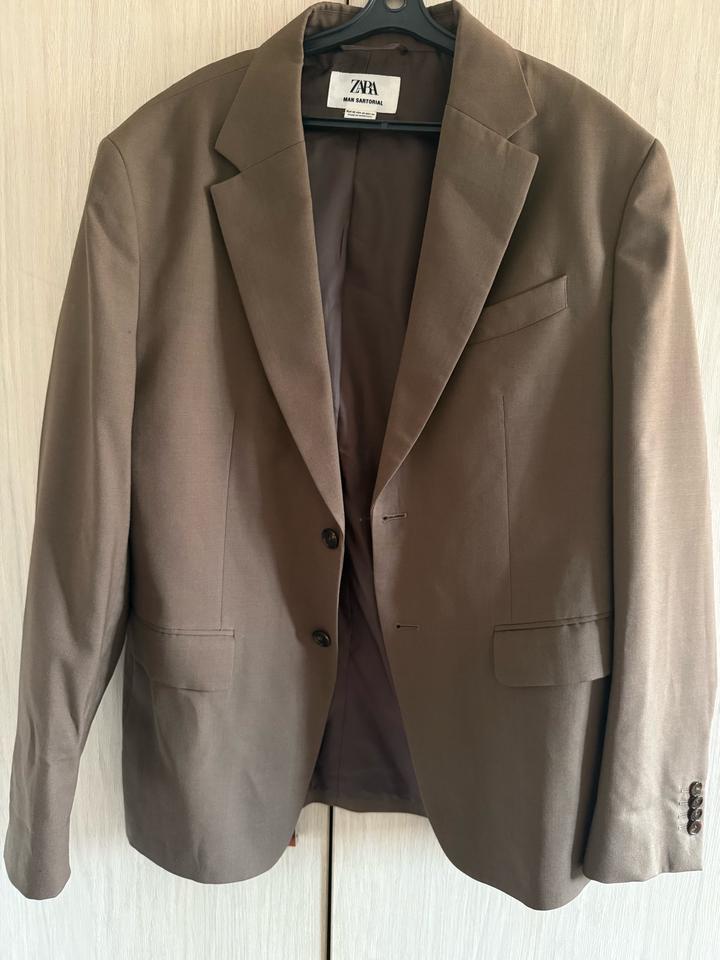 Пиджак Zara Man Sartorial коричневый